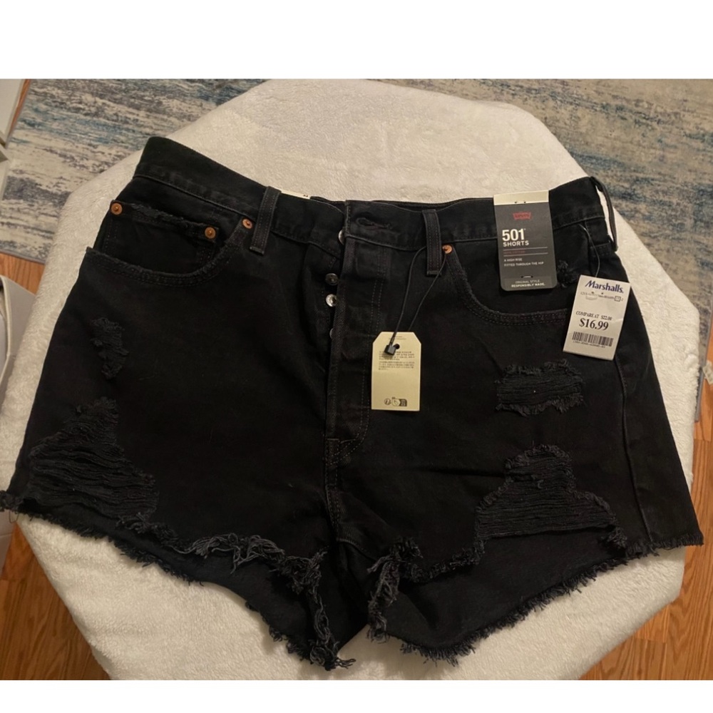 Levi's Women's Black Denim Shorts